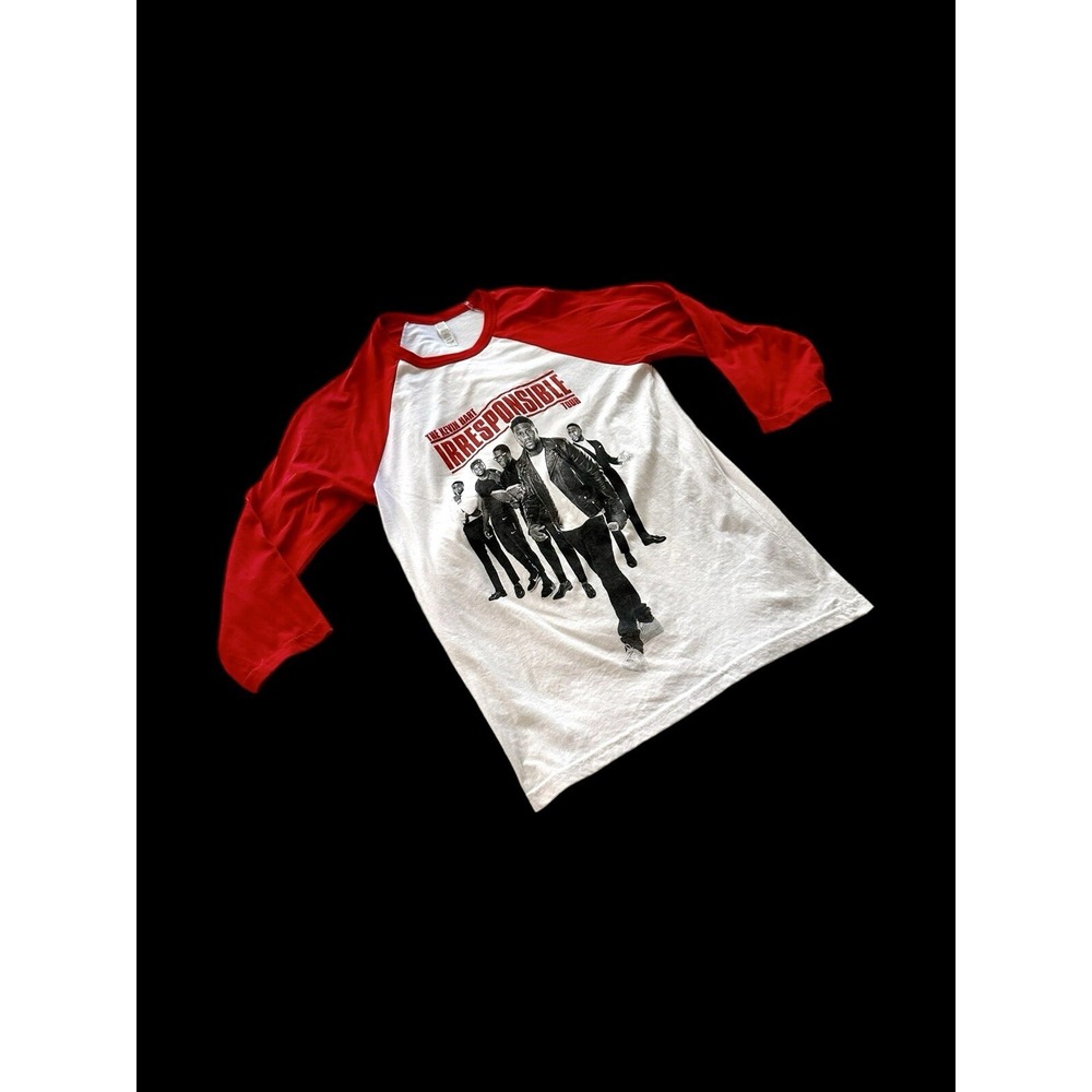 Kevin‎ Hart Irresponsible Tour 3/4 Sleeve Tshirt Sz Small Red While Baseball